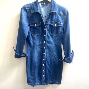 INC International Concepts Blue Denim Midi Dress